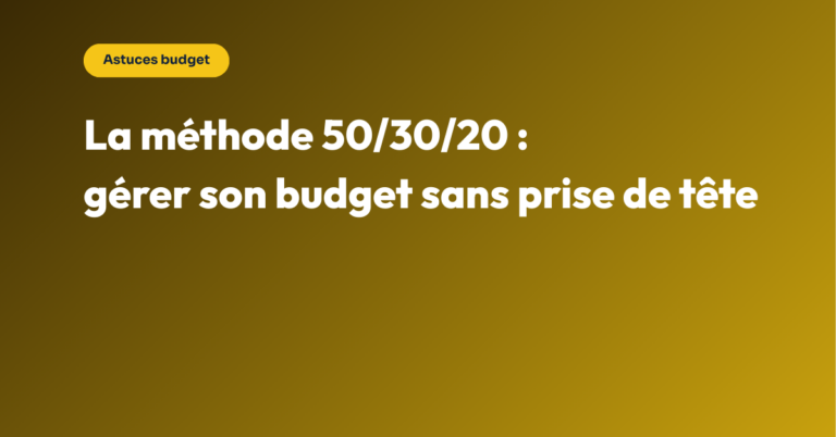 méthode 50 30 20 budget